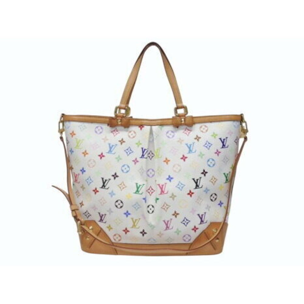 Louis Vuitton Charlene Tote Bag Monogram Multicolor Natural Leather